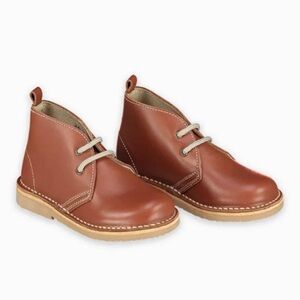 La Coqueta Kids Dark Tan Desert Boots Size 26 UK 8.5 US 9.5